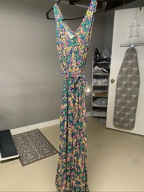 Loft belted maxi dress.